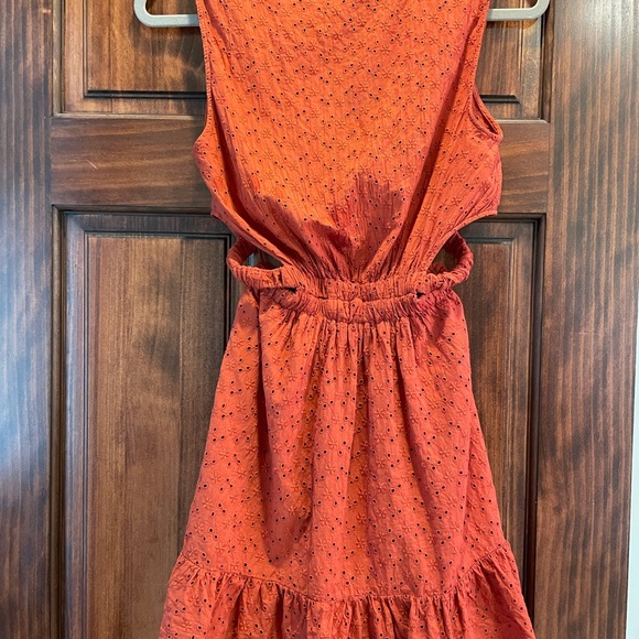 Zara Eyelet Mini-Dress with Cutouts - Picture 6 of 8